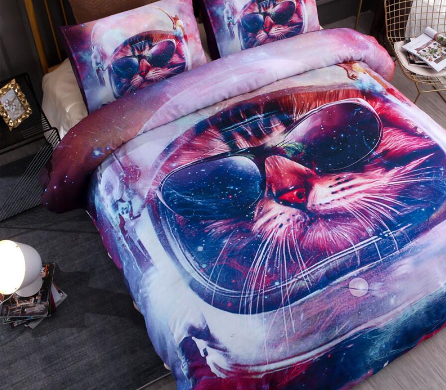 3D Sunglasses Cat 6615 Bed Pillowcases Quilt