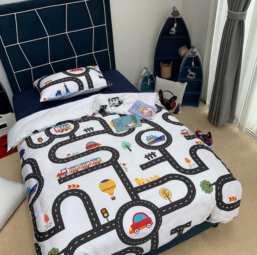 3D Car Track 6633 Bed Pillowcases Quilt