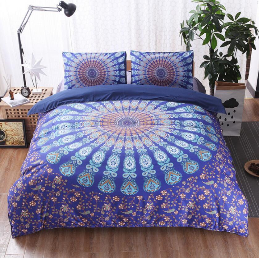3D Dark Blue Pattern Totem 66140 Bed Pillowcases Quilt
