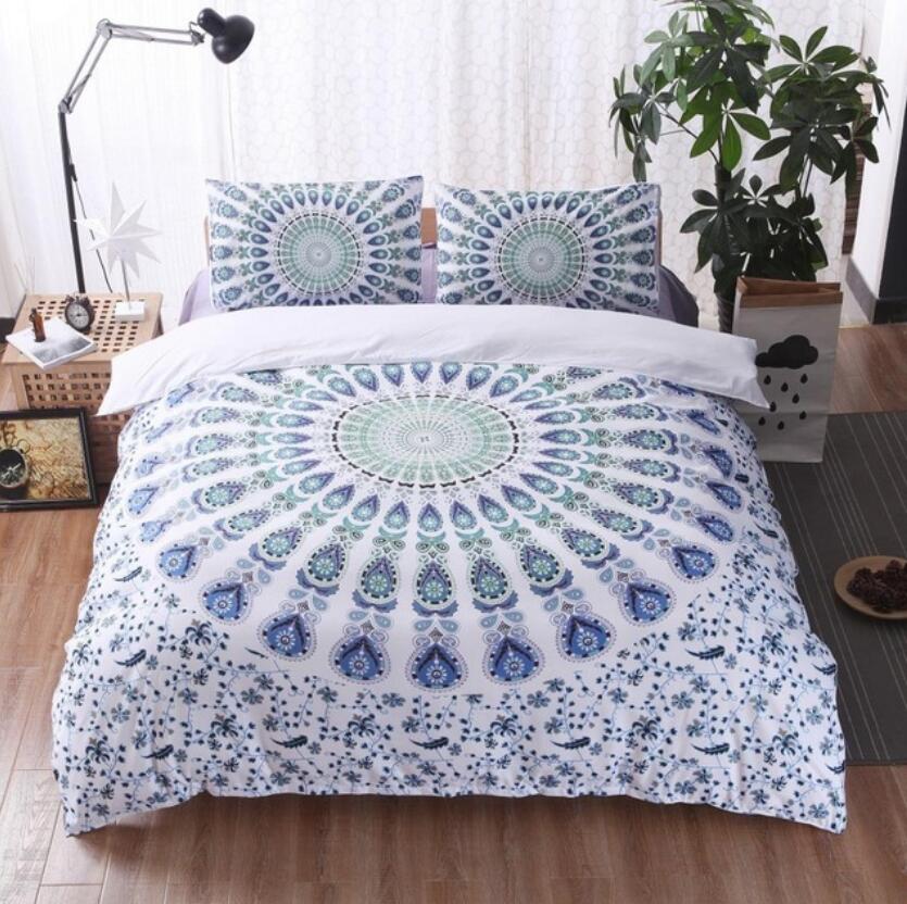 3D Blue Green Pattern 66181 Bed Pillowcases Quilt