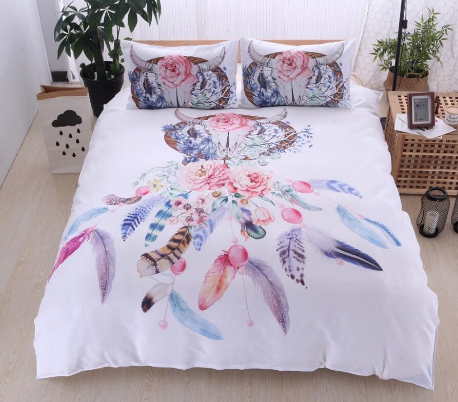 3D Deer Head Dream Catcher 66143 Bed Pillowcases Quilt
