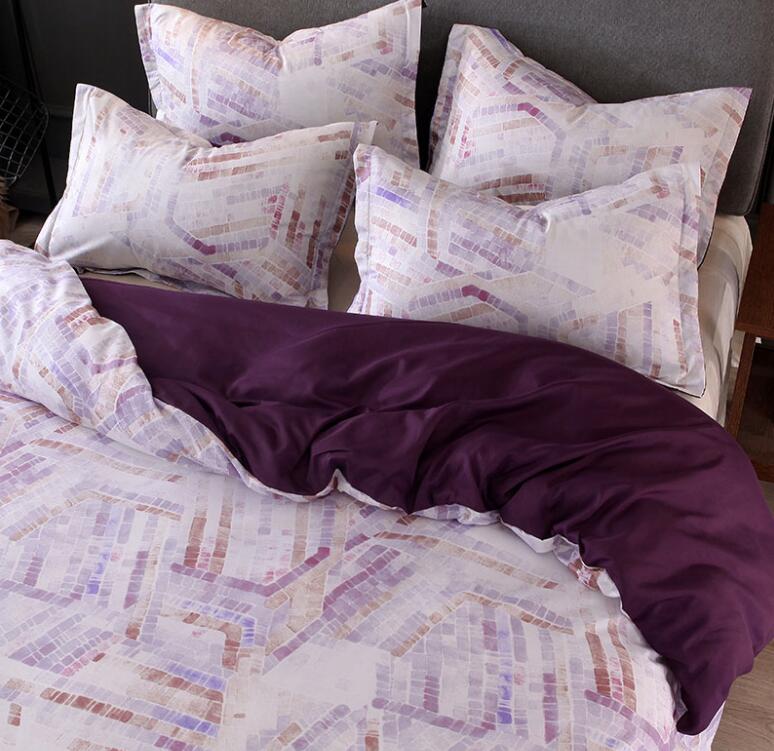 3D Purple 66185 Bed Pillowcases Quilt