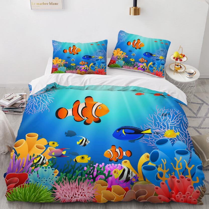 3D Cartoons Underwater World 55121 Bed Pillowcases Quilt