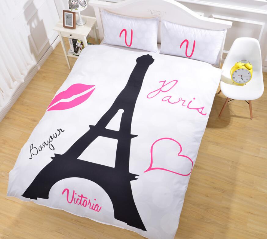 3D Eiffel Tower 1102 Bed Pillowcases Quilt