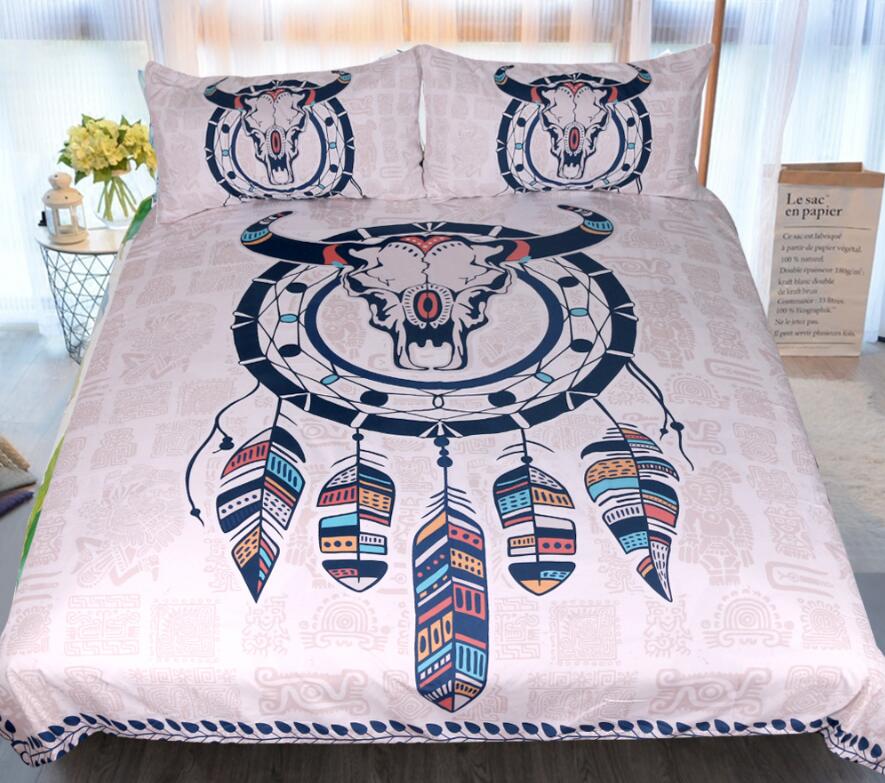 3D Sheep Skull 9013 Bed Pillowcases Quilt