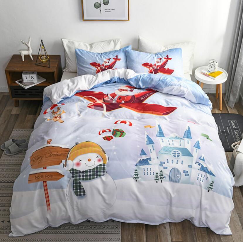 3D Snowman Castle 1075 Bed Pillowcases Quilt