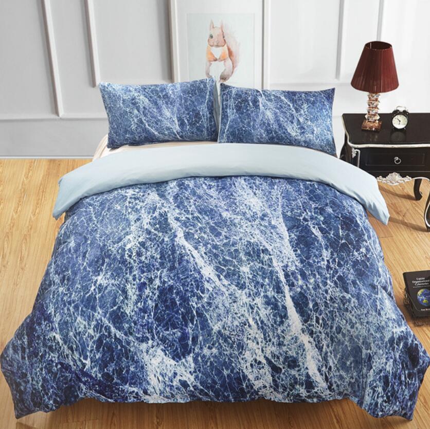 3D Blue Stone Pattern 1057 Bed Pillowcases Quilt