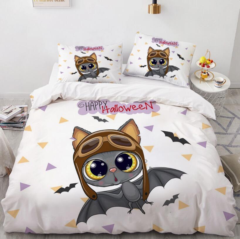 3D Cartoons Bat 55128 Bed Pillowcases Quilt
