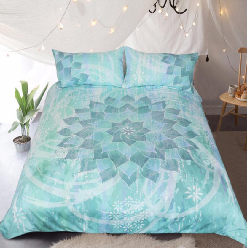 3D Light Green Pattern 1008 Bed Pillowcases Quilt