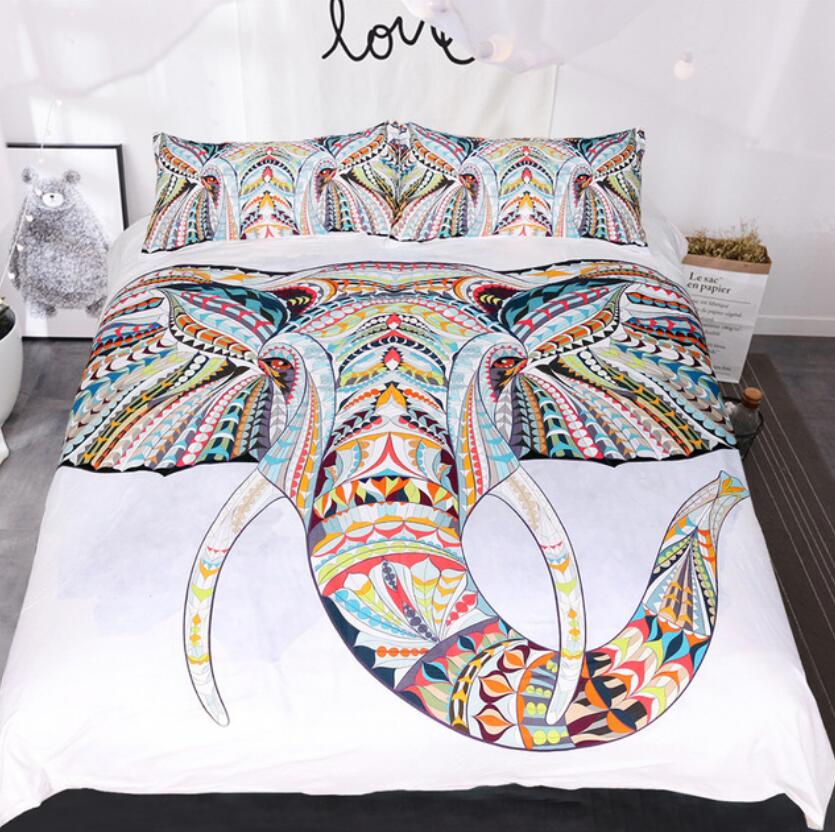 3D Elephant Pattern 193 Bed Pillowcases Quilt