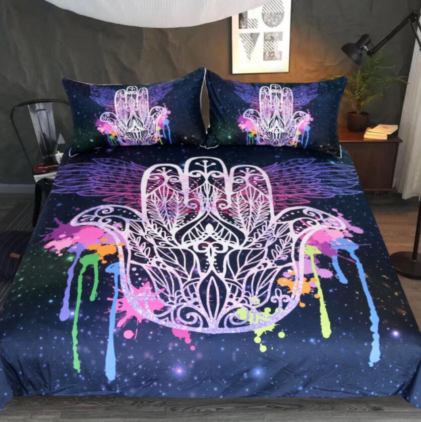 3D Color Ink Dots Hand Of Fatima 1011 Bed Pillowcases Quilt
