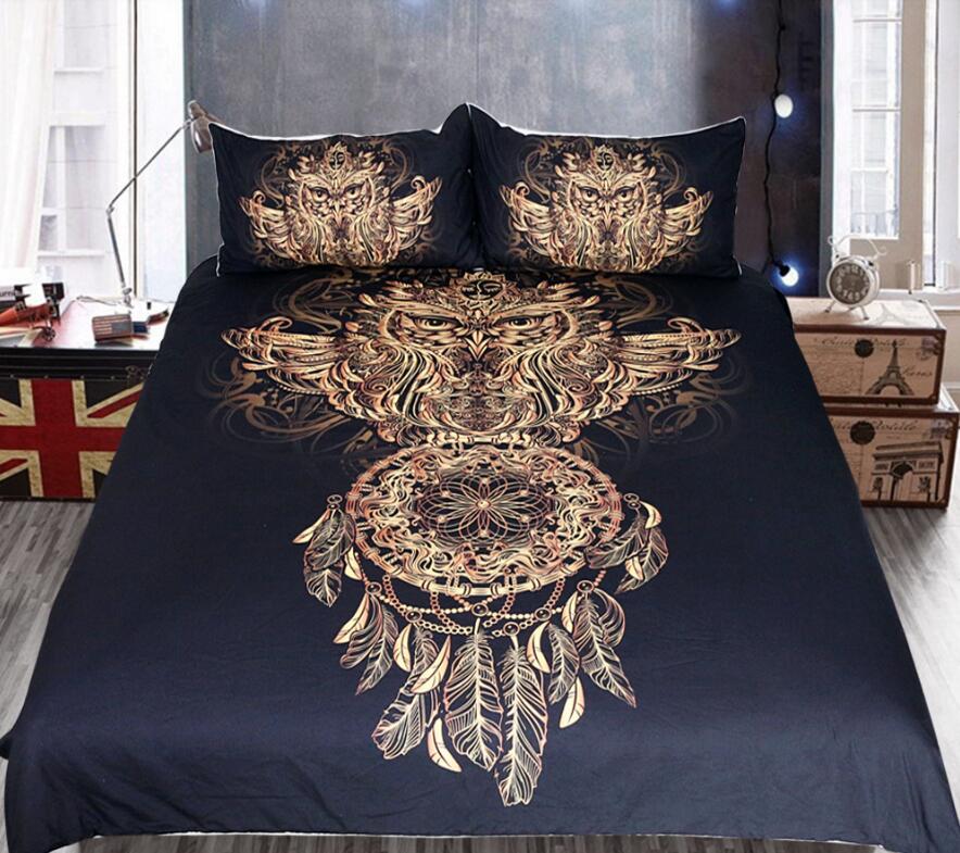 3D Owl Wind Chimes 1190 Bed Pillowcases Quilt