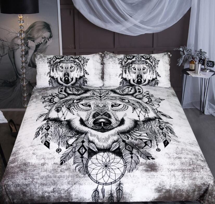 3D Male Wolf 1161 Bed Pillowcases Quilt