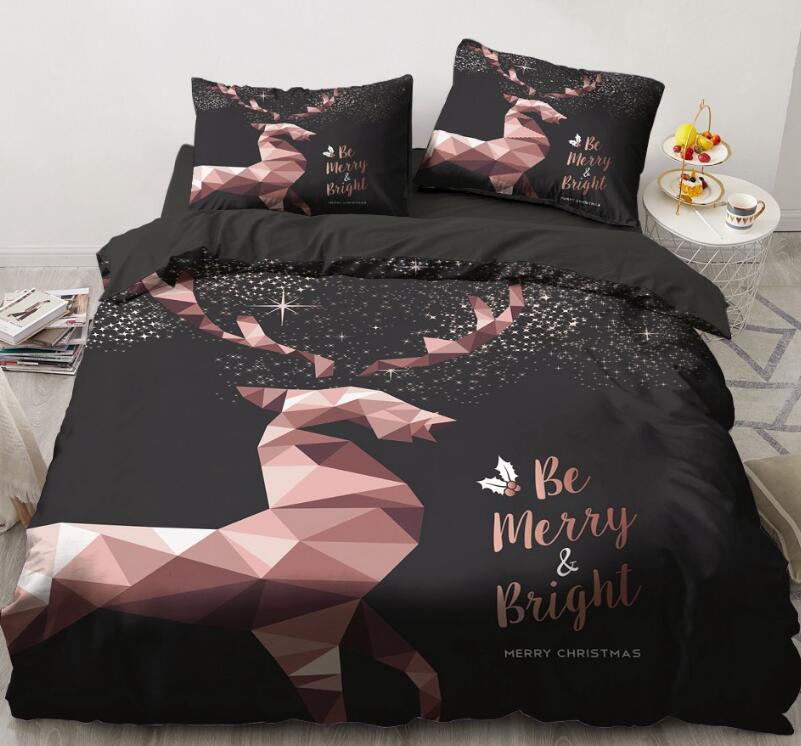 3D Triangle Deer 55105 Bed Pillowcases Quilt