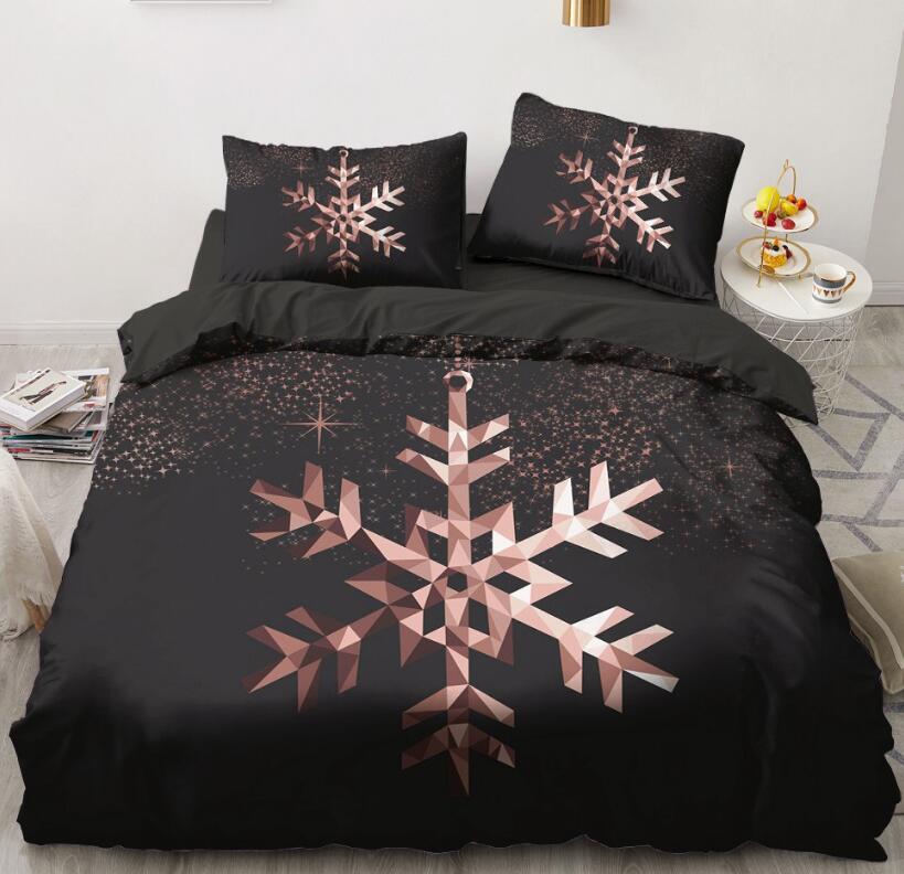 3D Snowflake 55106 Bed Pillowcases Quilt
