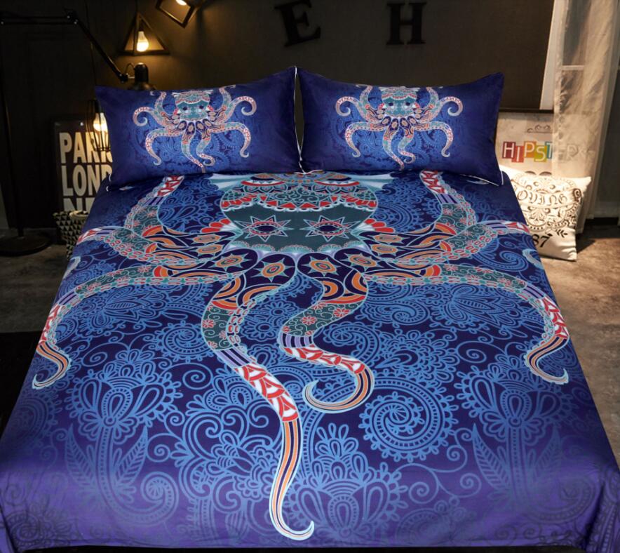 3D Totem Octopus 9041 Bed Pillowcases Quilt