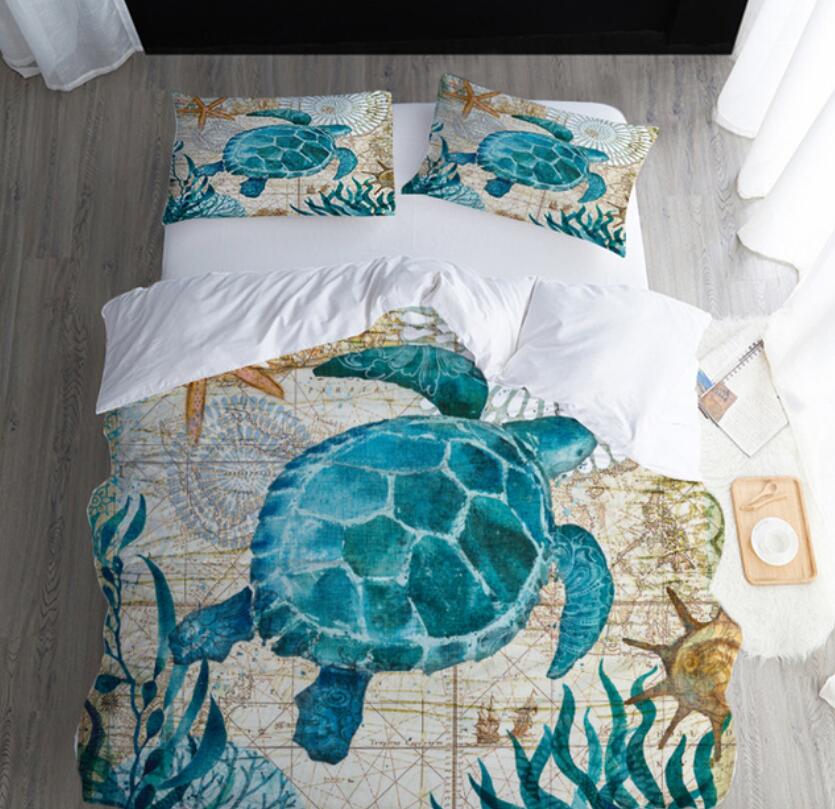 3D Sea Turtle 9012 Bed Pillowcases Quilt