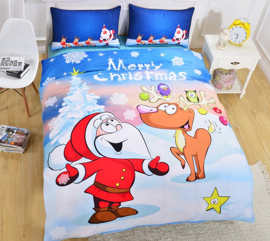 3D Cartoons Santa Claus 1074 Bed Pillowcases Quilt