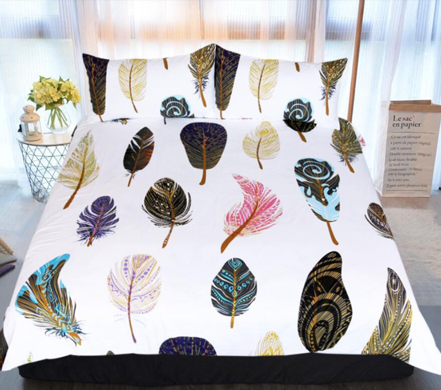 3D Various Leaves 1173 Bed Pillowcases Quilt