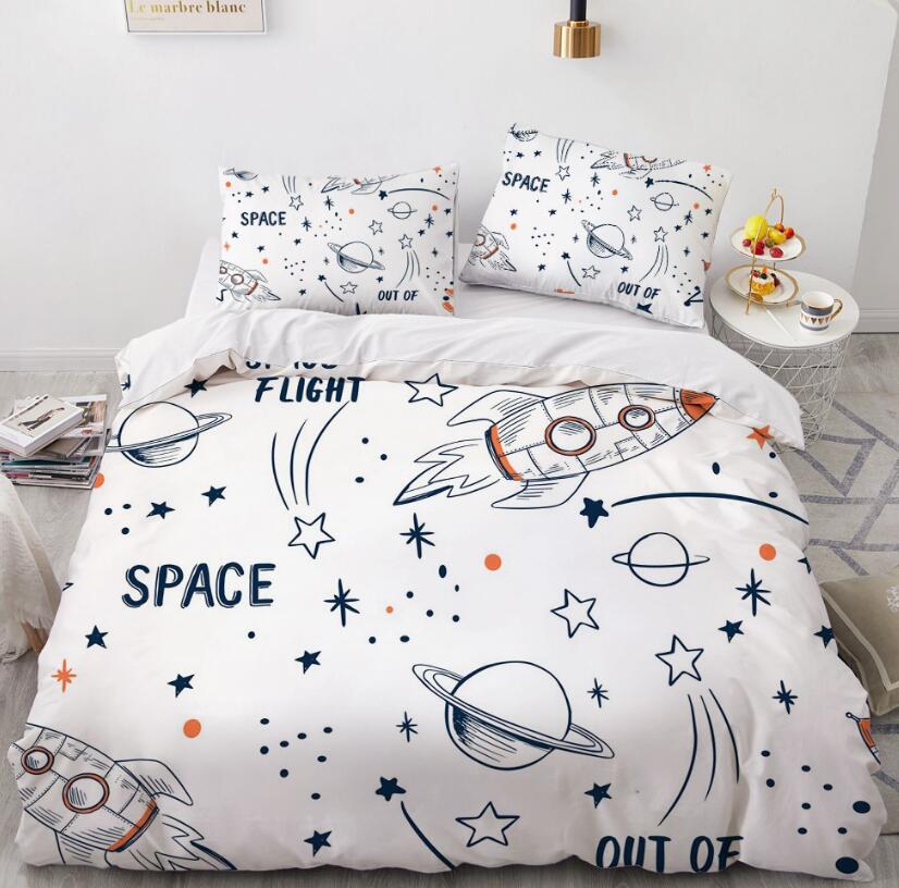 3D Line Planet 142 Bed Pillowcases Quilt