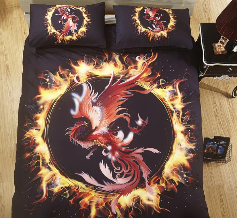 3D Circle Of Fire Phoenix 1067 Bed Pillowcases Quilt