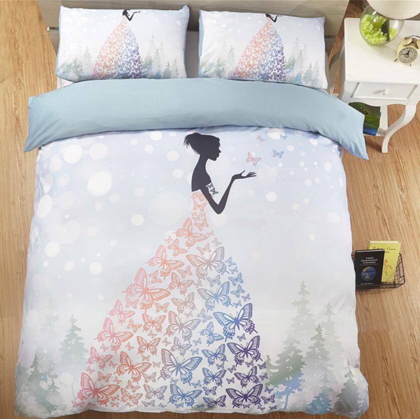 3D Female Butterfly Skirt 1066 Bed Pillowcases Quilt