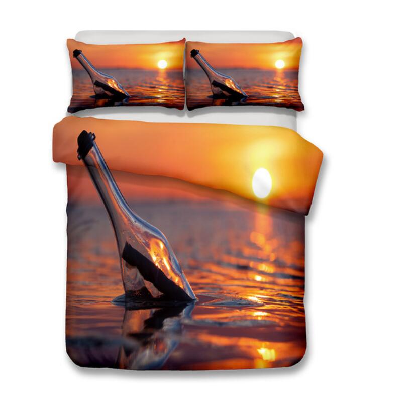 3D Drifting Bottle 198 Bed Pillowcases Quilt