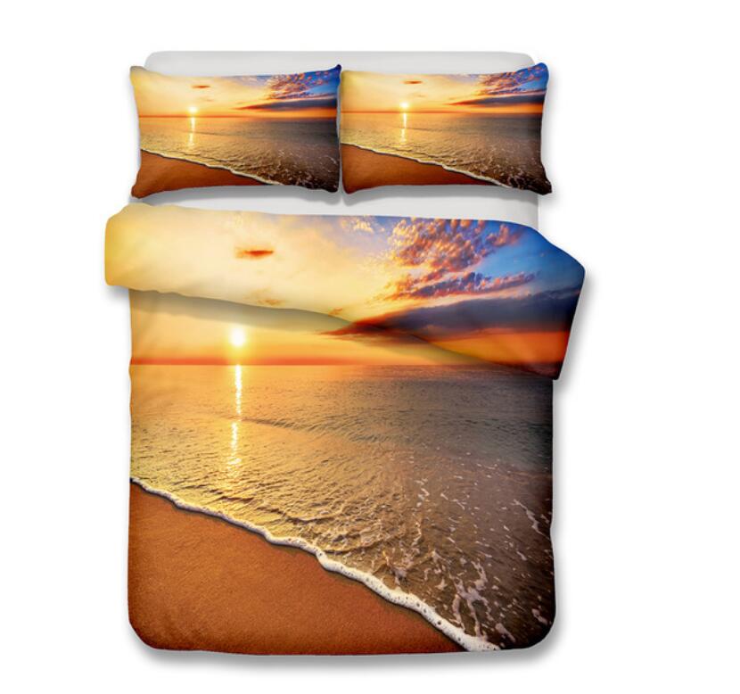 3D Sea Tide 1016 Bed Pillowcases Quilt