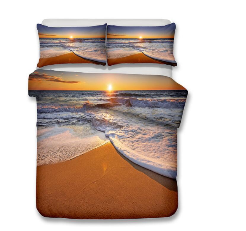 3D Sea Tide Beach 1017 Bed Pillowcases Quilt