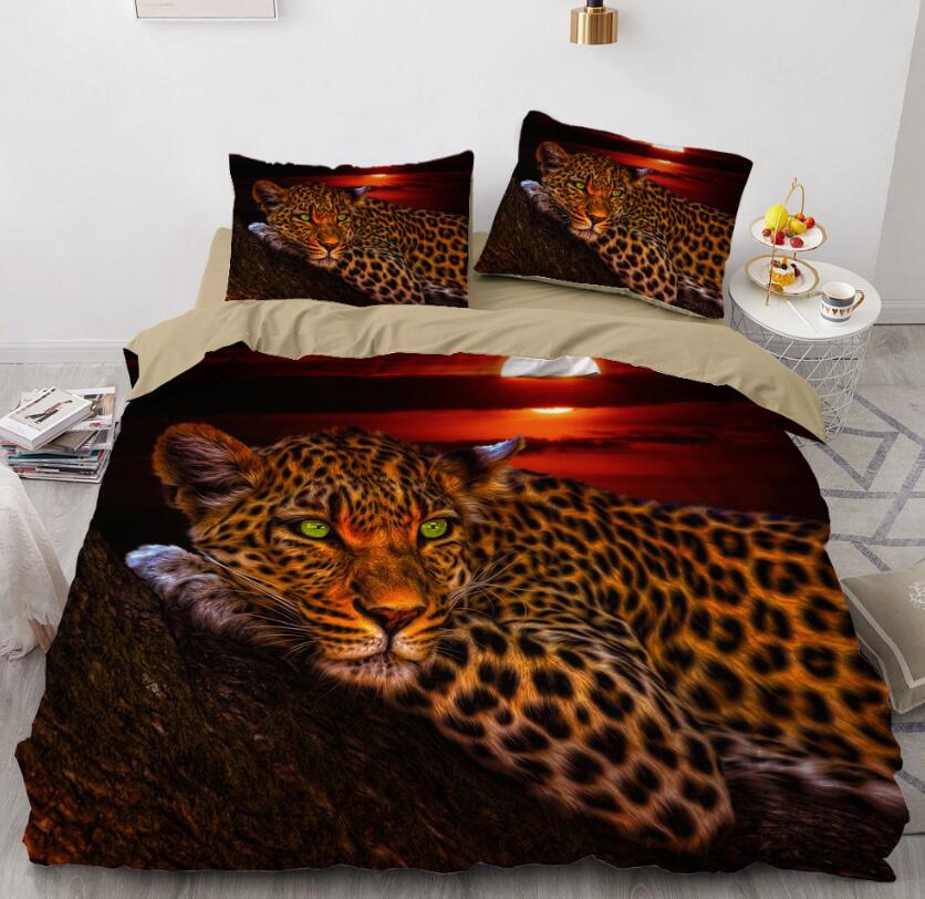 3D Leopard Stone 046 Bed Pillowcases Quilt