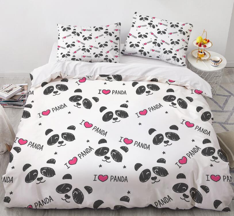 3D Cartoons Panda Eyes 037 Bed Pillowcases Quilt