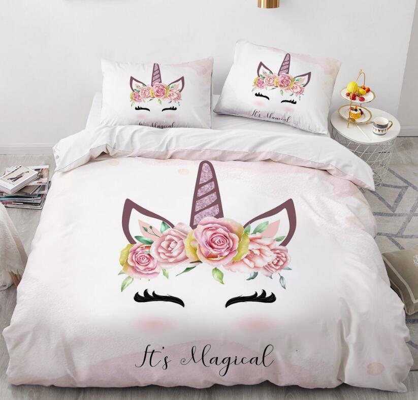 3D Unicorn Horn 161 Bed Pillowcases Quilt