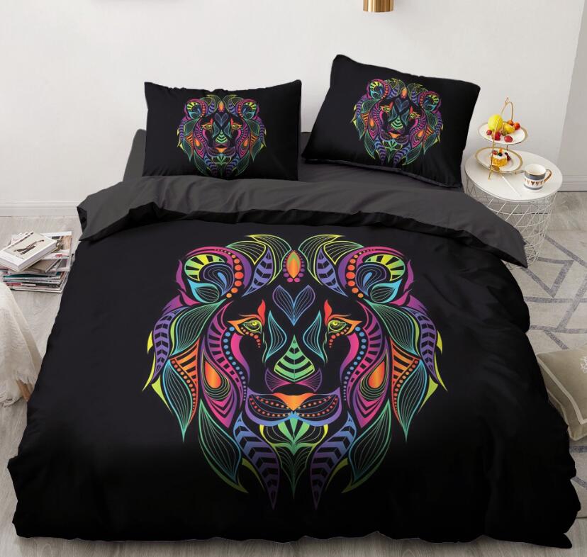 3D Colorful Animals 9085 Bed Pillowcases Quilt