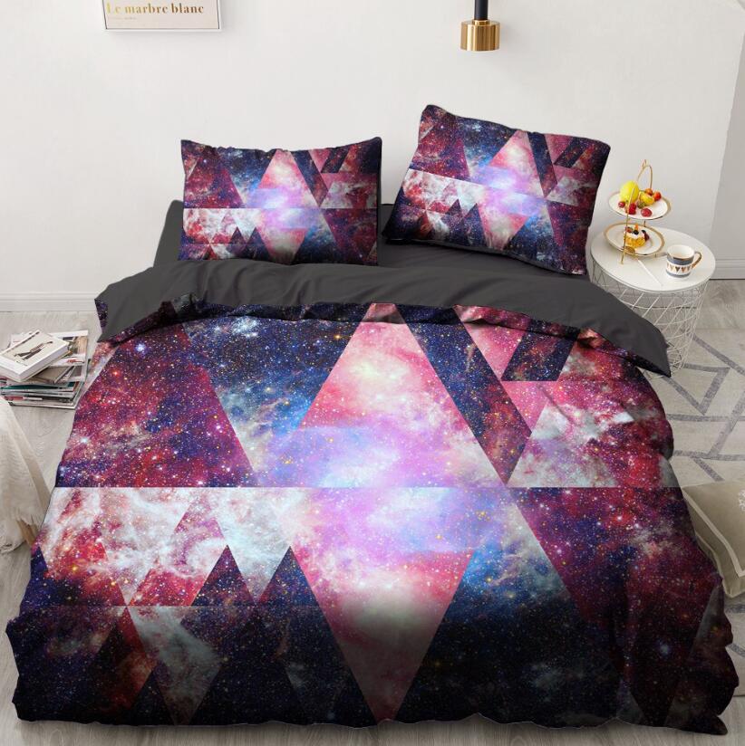 3D Starry Sky Triangle 9086 Bed Pillowcases Quilt