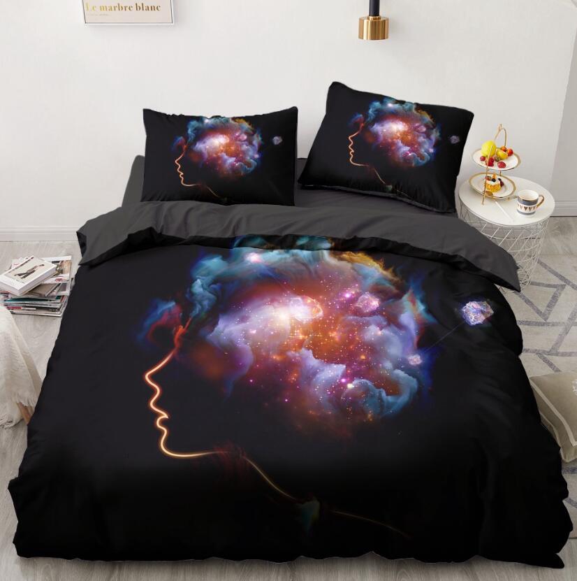3D Starry Sky Profile 9088 Bed Pillowcases Quilt