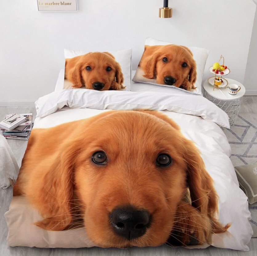 3D Puppy 9114 Bed Pillowcases Quilt