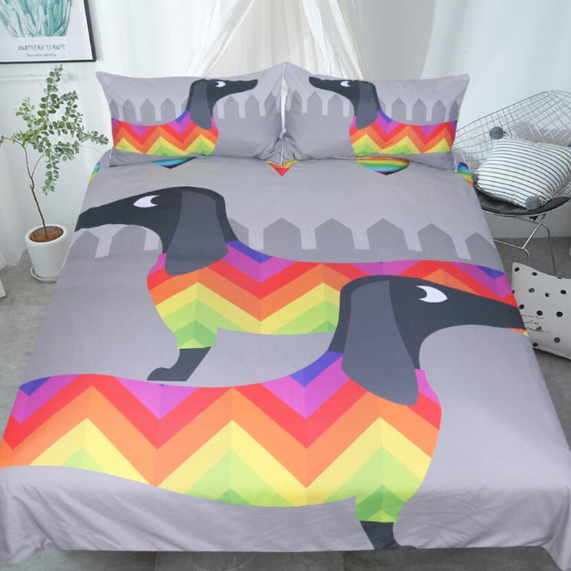 3D Color Dachshund 9092 Bed Pillowcases Quilt