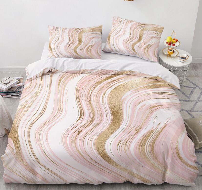 3D Curve Lines 9074 Bed Pillowcases Quilt