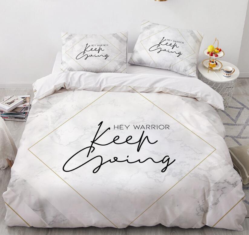 3D Letter Line 9115 Bed Pillowcases Quilt