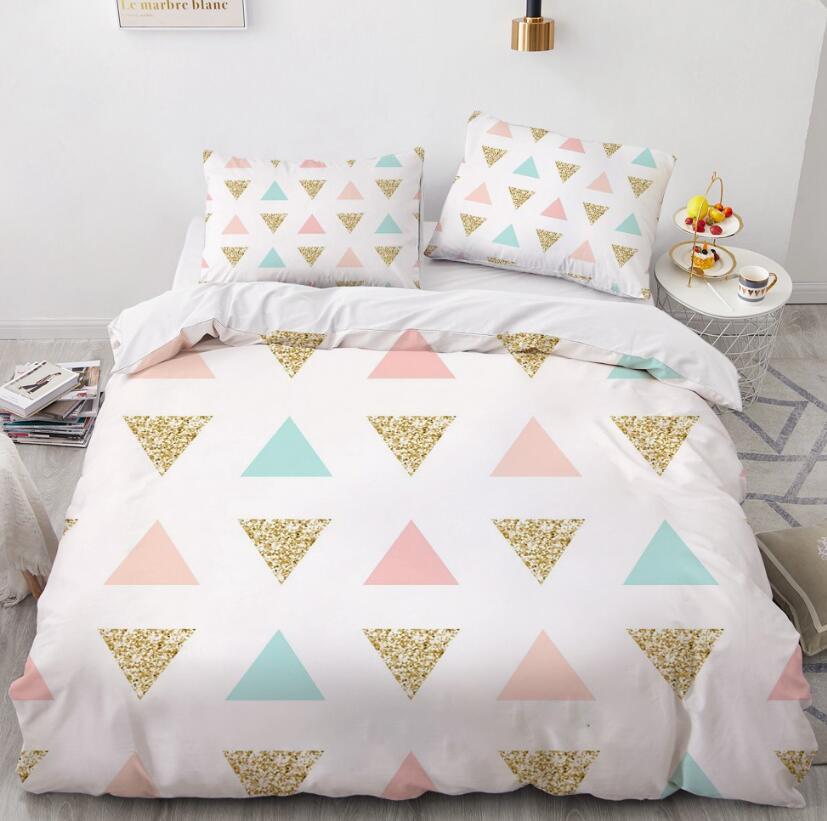 3D Triangle 9108 Bed Pillowcases Quilt
