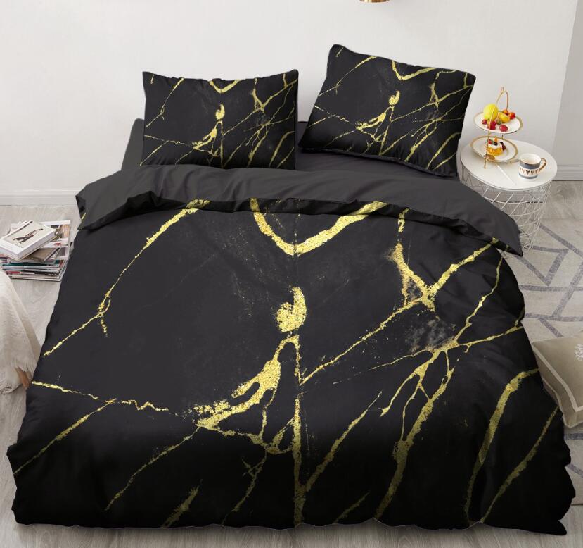 3D Black Marble 9079 Bed Pillowcases Quilt