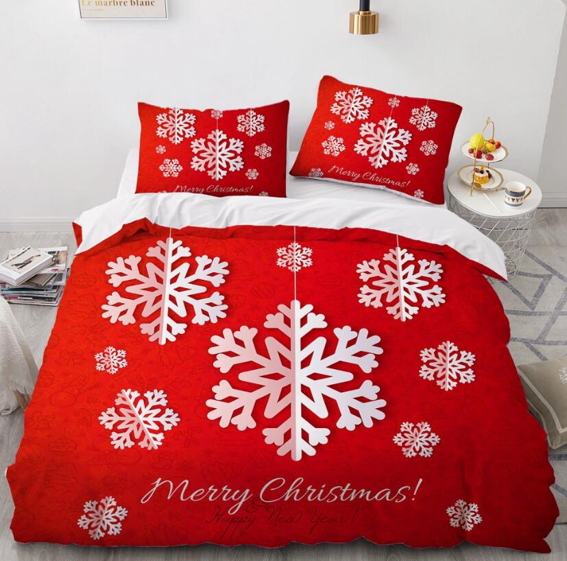 3D Snowflake 9149 Bed Pillowcases Quilt