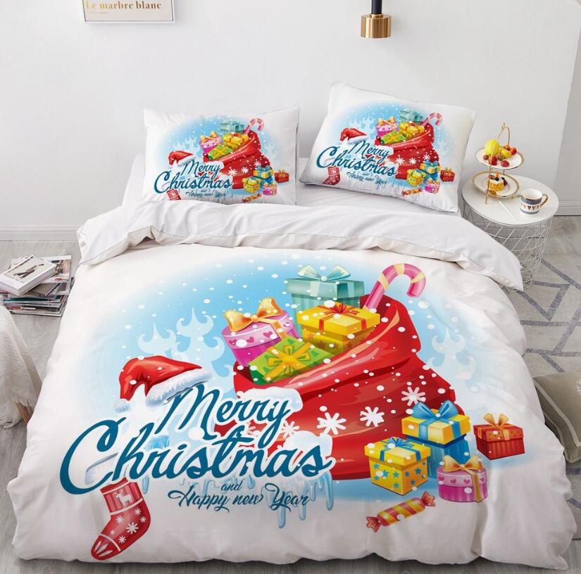 3D Christmas Gift 9150 Bed Pillowcases Quilt
