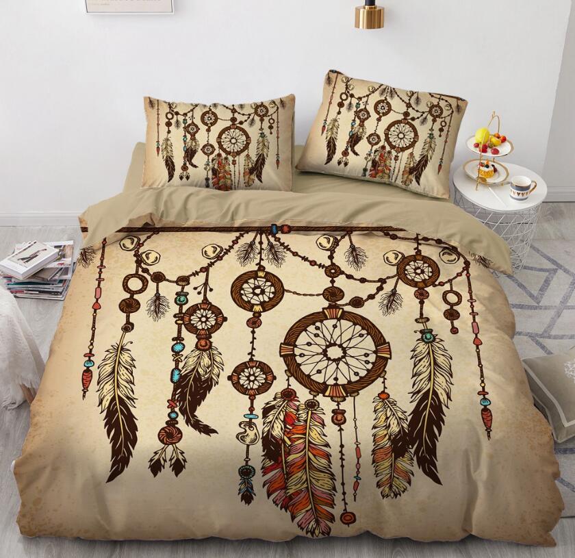 3D Brown Dreamcatcher 88157 Bed Pillowcases Quilt