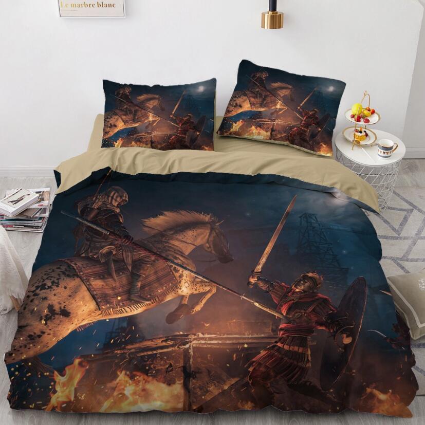 3D Knight Fighting 7739 Bed Pillowcases Quilt