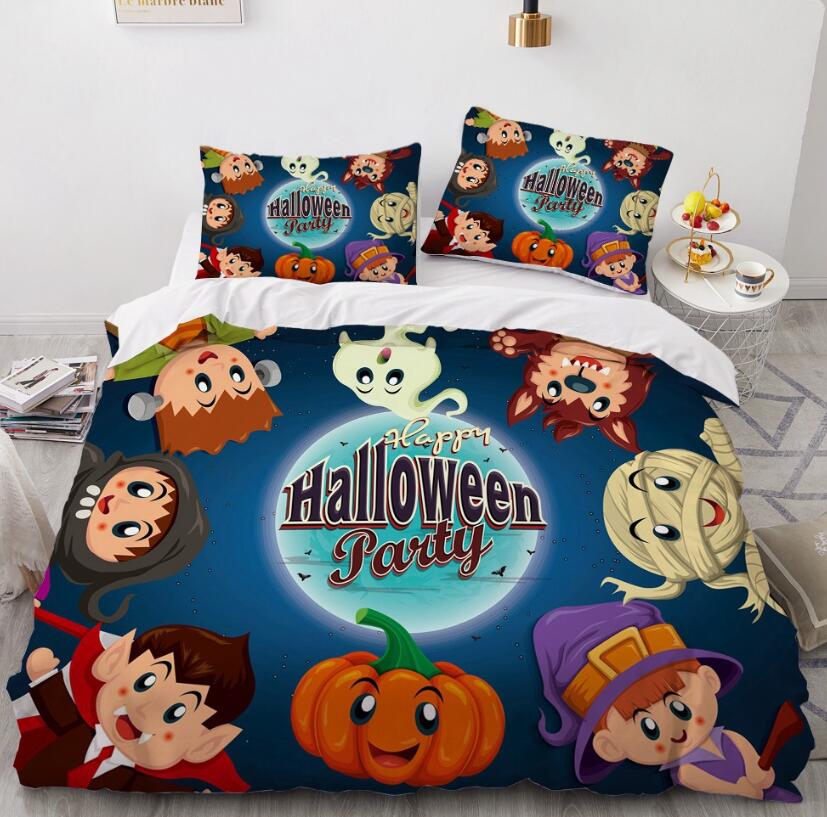 3D Cartoon Halloween 8027 Bed Pillowcases Quilt