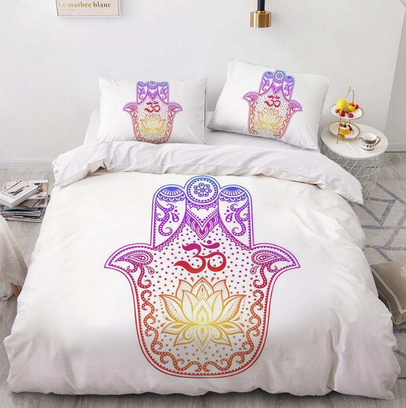 3D Hand Of Fatima Lotus 88137 Bed Pillowcases Quilt