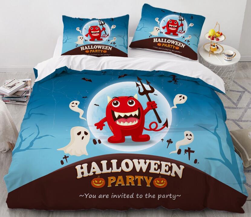 3D Cartoon Little Devil 8029 Bed Pillowcases Quilt