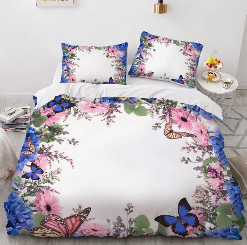 3D Wreath butterfly 9169 Bed Pillowcases Quilt