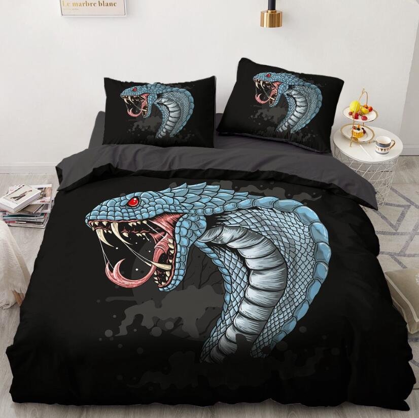 3D Snake 9128 Bed Pillowcases Quilt